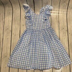 Tommy Bahama little girls size 7/8 blue plaid dress